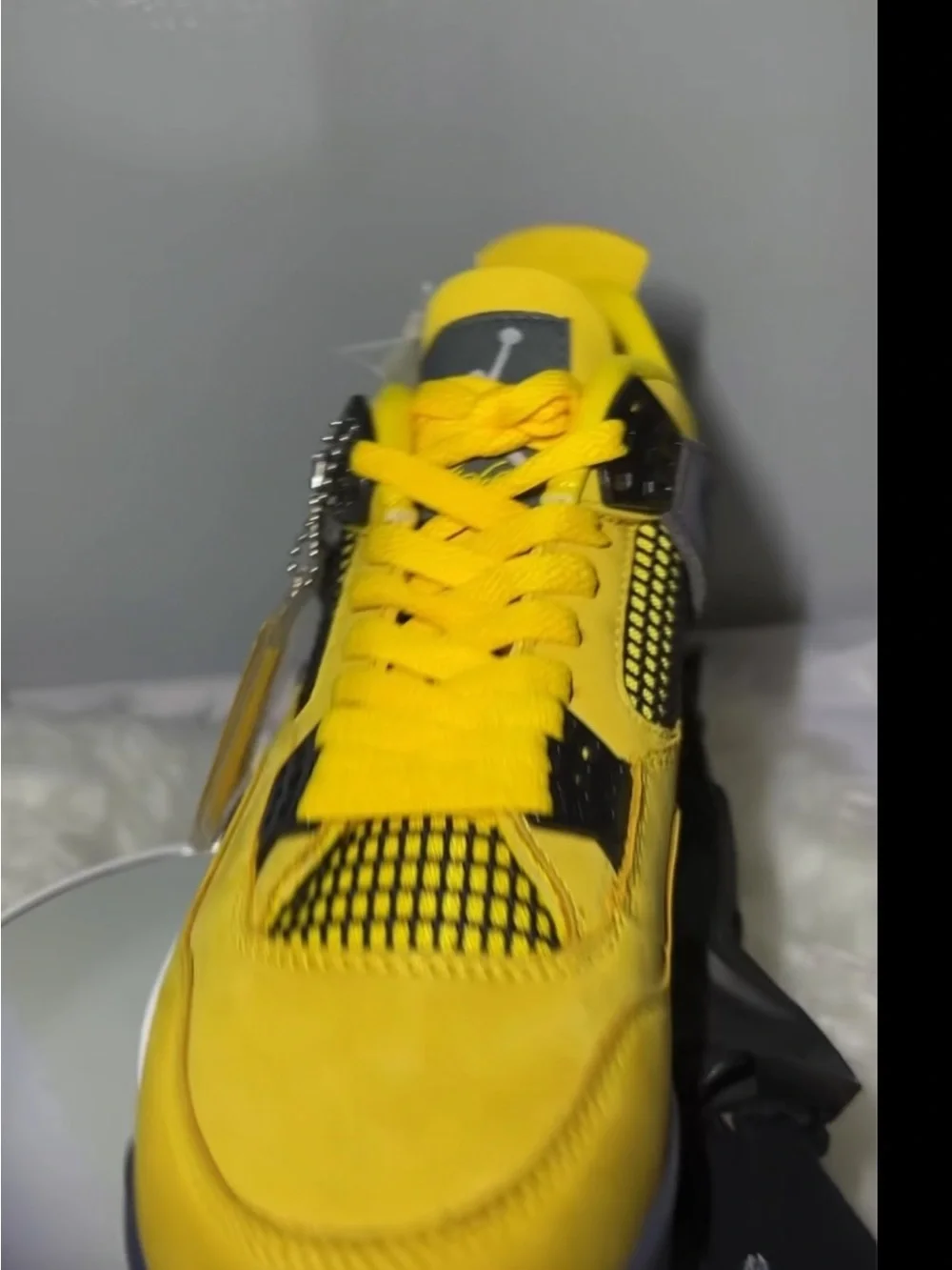 Yellow Retro Basketball Sneakers - Unbranded